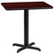 Emma and Oliver 24"x30" Rectangular Laminate Table with 22"x22" Table Height Base